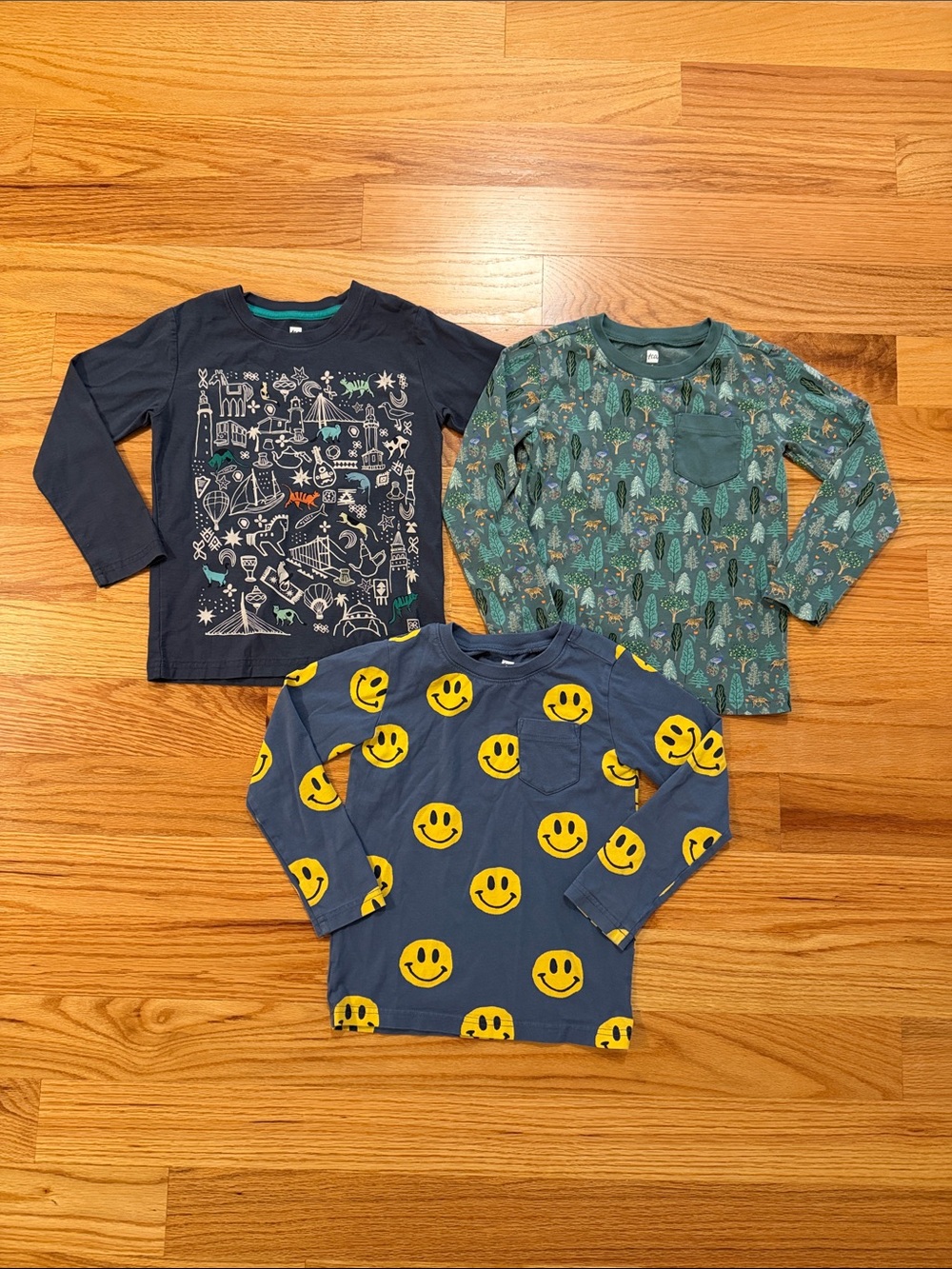 Tea Collection Navy Long-Sleeve Tee Bundle